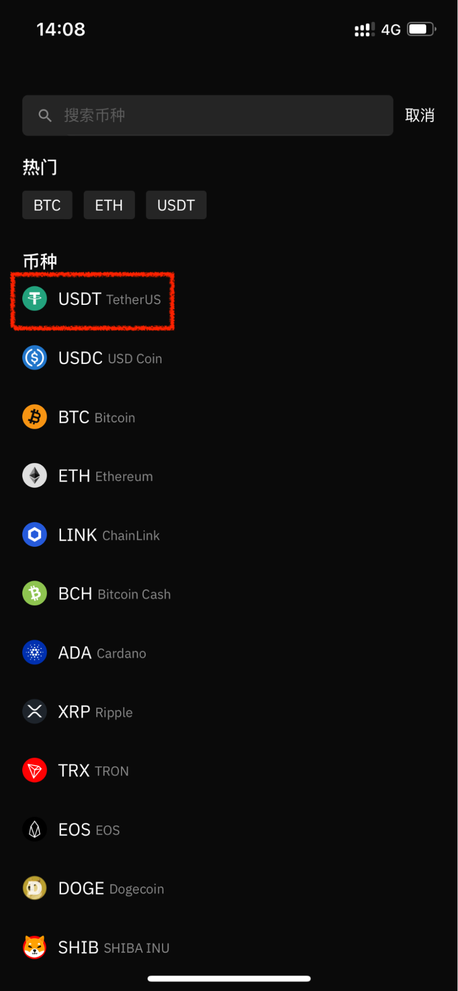 Image for usdt deposit (App)